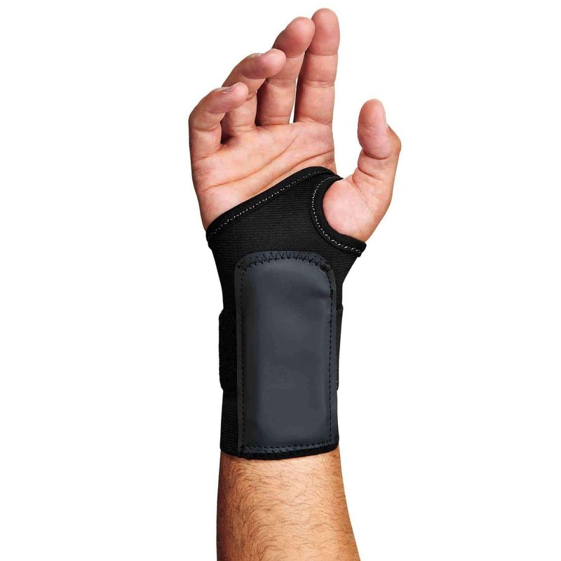 Ergodyne - 70004 ProFlex 4000 Single Strap Wrist Support, Black - Medium, Right Hand