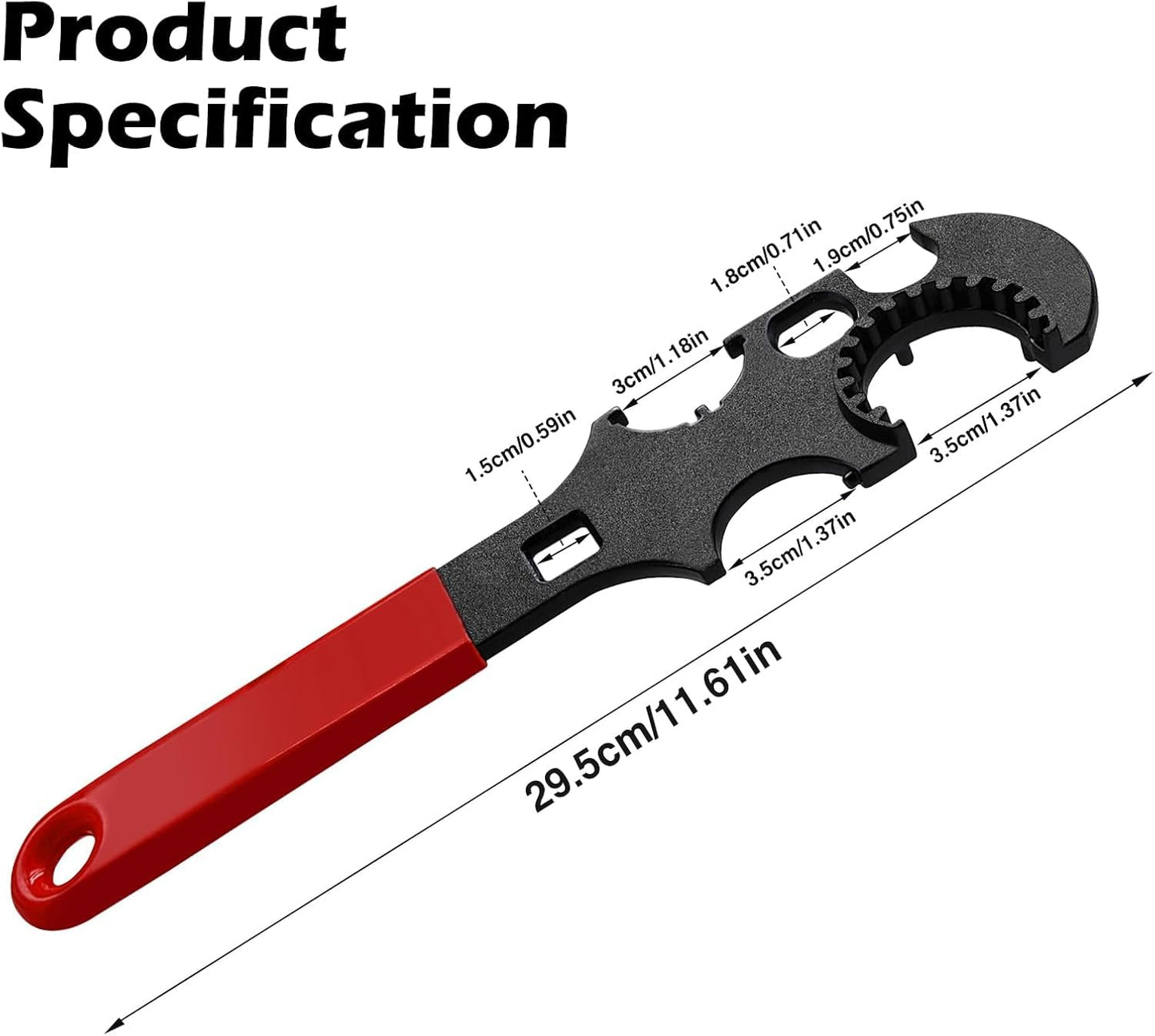 ULAMORE Armorers Wrench Combo Spanner for Removal and Installation Tools with Non-Slip Rubberized Grips