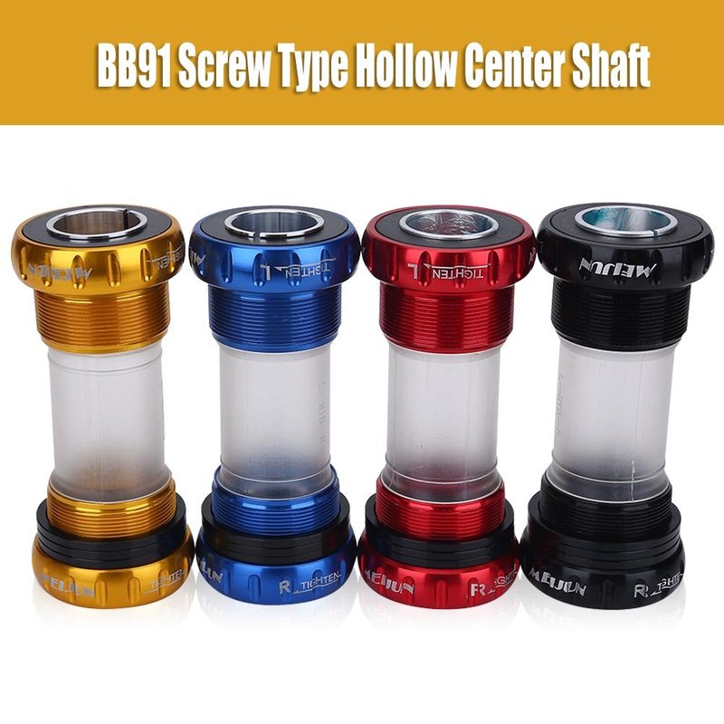 Bottom Bracket, Aluminum Alloy PP External Bottom Thread Crankset for (Blue)