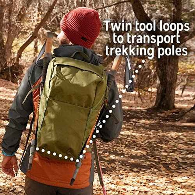 Kelty Asher Day Hiking Pack, 18-85 Liter Capacity, Men¡¯s and Women¡¯s Hiking, Backpacking, Travel Pack, Hydration Compatible, Internal Frame 2023 Model (24L Beluga)