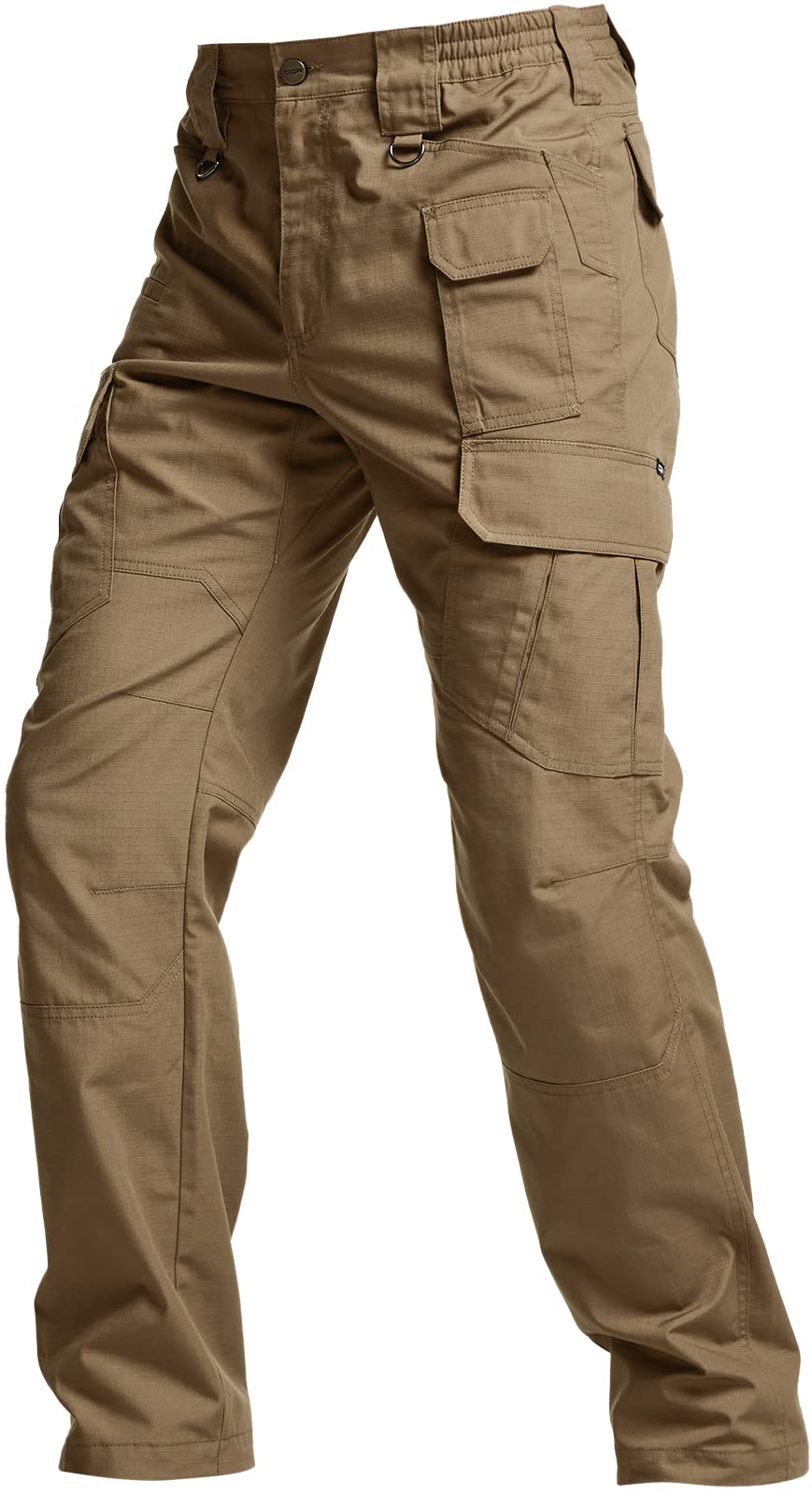 CQR Men's Tactical Pants, Water Resistant Ripstop Cargo Pants, Lightweight EDC Work Hiking Pants, Outdoor Apparel, Raider Mag Cougar, 40W x 30L