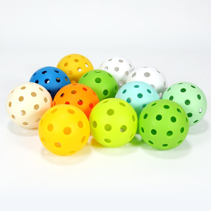 YOOWIND Pickleball Balls, 12 Pack 40 Holes Outdoor Pickleball Balls, Perfectly Balanced, High Elasticity and Durable Pickleballs for Beginners and Professional (Creamy White, 12 Pack)