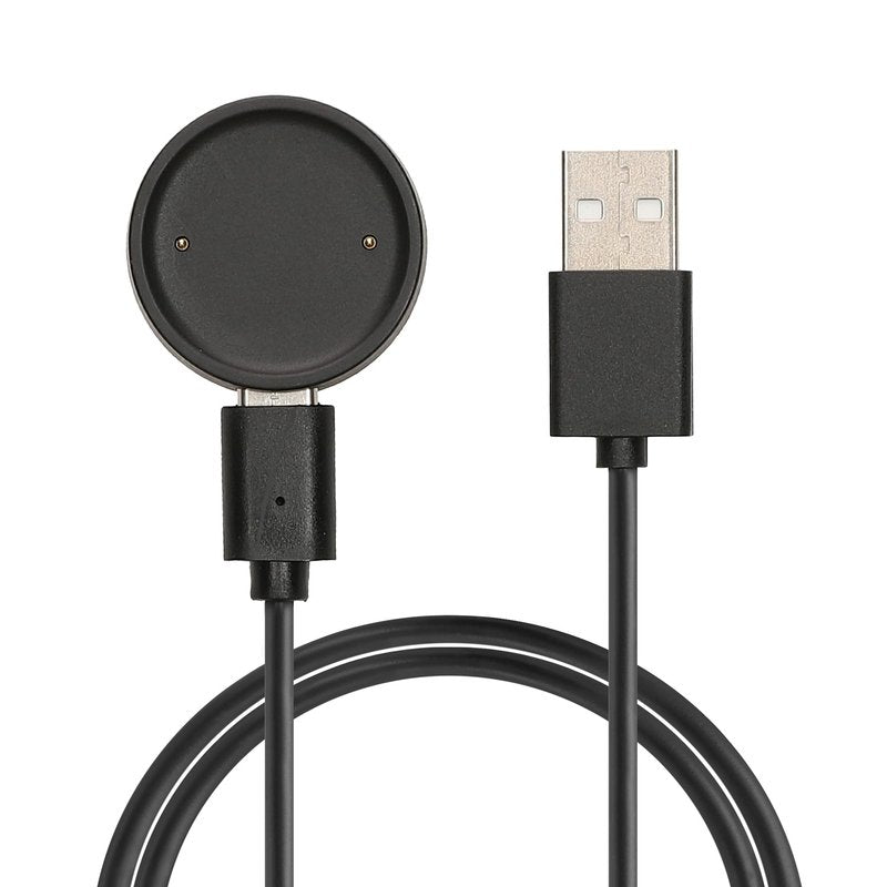 kwmobile USB Cable Charger Compatible with Amazfit Bip 6 / Amazfit Active 2 (A2437) / Active 2 Square (A2434) Cable - Charging Chord for Smart Watch - Black
