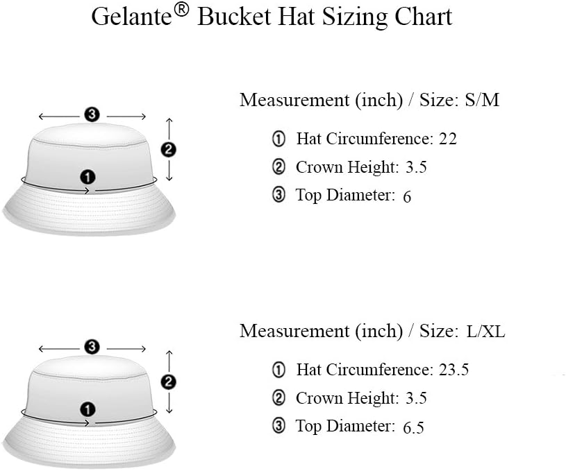 Solid Color 100% Cotton Bucket Hat for Men & Women - Packable Travel Summer Beach Hat