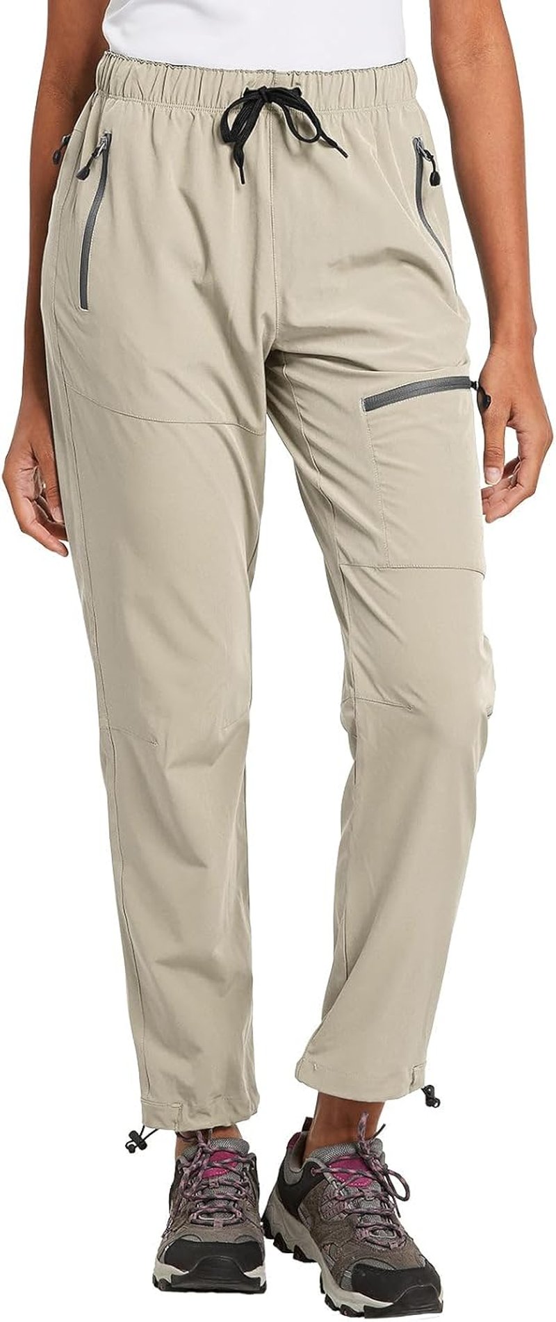 Baleaf Women's Hiking Pants - Quick Dry, Lightweight, Water Resistant | Elastic Waist Cargo for All Seasons