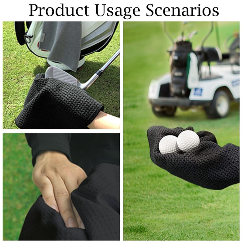 DYJYBMY Dead Serious About Golf Printed Golf Towel with Clip, Funny Skeleton Towel for Men Women, Humorous Funny Gifts for Golfer Golfing Lover, Birthday Golfing Gifts for Family Friend Coworker