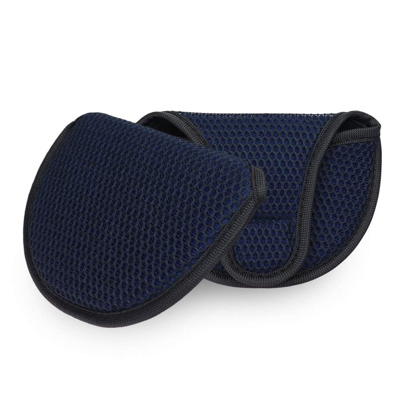 BIG TEETH Golf Head Covers Putter Half Mallet Headcover Meshy Golf Club Protector for Scotty Cameron Taylormade (Blue)