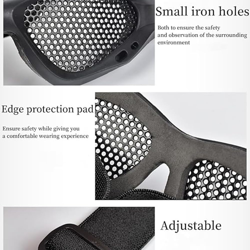 Tounlinx CS Safety Mesh Goggles Tactical Safety Anti Fog Glasses for Outdoor Games Sports Paintball Riding Hunting Cycling