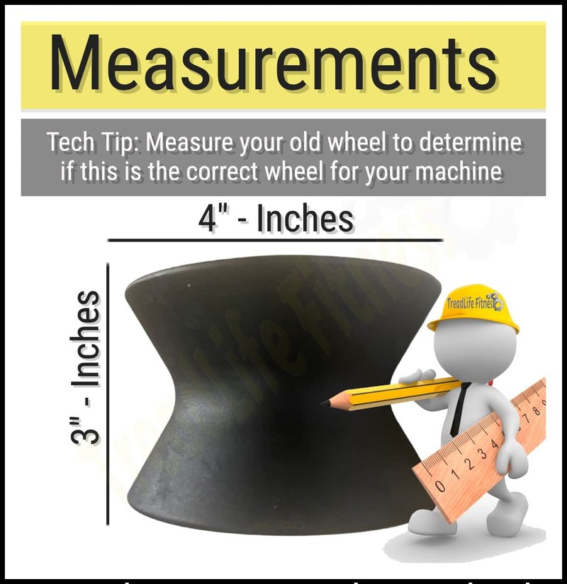 TreadLife Fitness Elliptical Wheel - Compatible with ProForm 500F