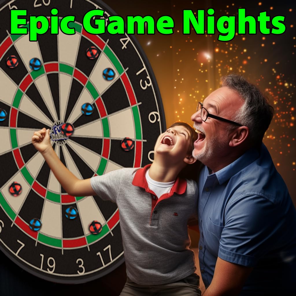 Funwares 36" Giant Dart Board for Adults and Kids, 25% Larger Than the Competition for Ultimate Indoor Fun and Outdoor Fun, Party Game for Families, Games for Kids 8-12, and Dart Game for Adults