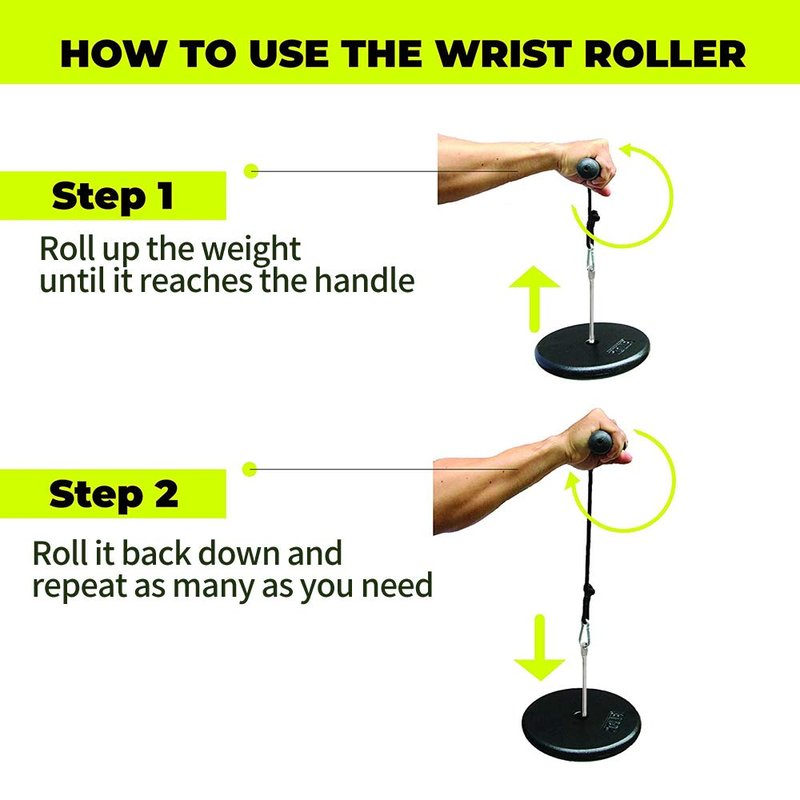 Wrist and Forearm Blaster, Muscle Strength Wrist Roller & Forearm Roller for Training with Soft Foam Grip Handles, Weight-Bearing Rope Training Fitness Equipment Anti-Slip for Gym and Home