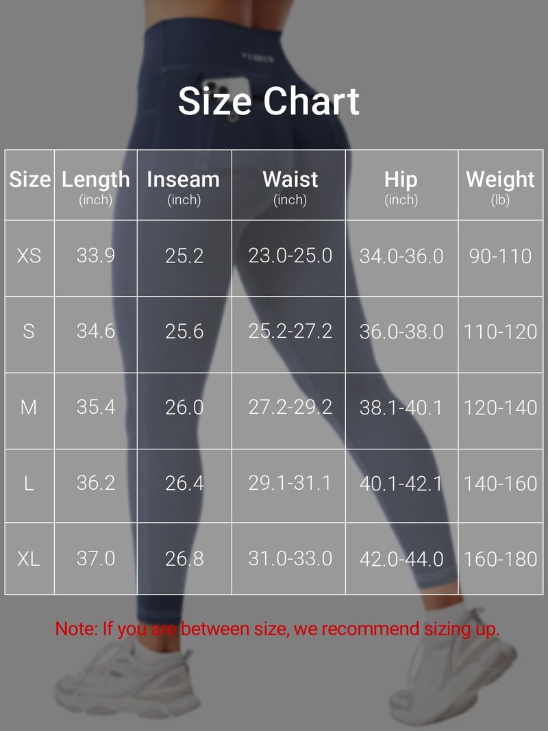 YEOREO CoreFlex Women Workout Leggings with Pockets Scrunch Butt Lifting Gym Cargo Denim-Look Yoga Pants Navy Blue M