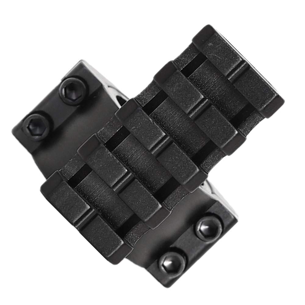 BVGD Scope Barrel Clamp Mount 25.4mm & 30mm Ring Adapter with Weaver Picatinny Rail for Scope Flashlight Laser Sight Optics