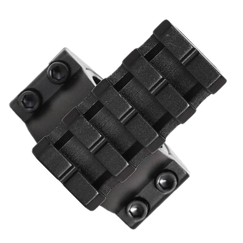 BVGD Scope Barrel Clamp Mount 25.4mm & 30mm Ring Adapter with Weaver Picatinny Rail for Scope Flashlight Laser Sight Optics