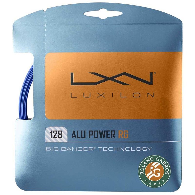 Luxilon Roland-Garros ALU Power 128 Tennis Strings - Set, Blue