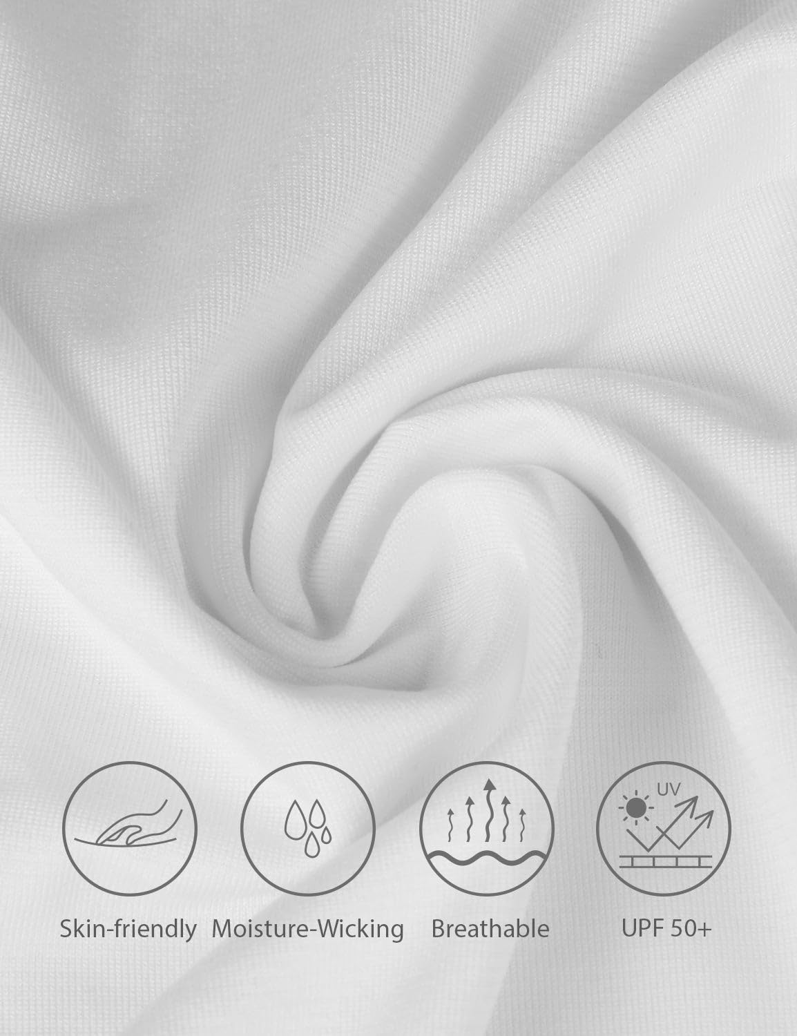baleaf Men's Sun Protection Hoodie Shirt UPF 50+ Long Sleeve UV SPF T-Shirts with Mask Rash Guard Fishing Lightweight White Size XXL
