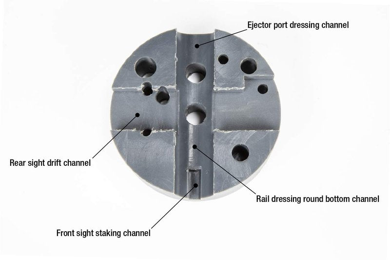 Wheeler Universal Bench Block with Non-Marring Construction and Multiple Uses for Pistols, Gunsmithing and Maintenance