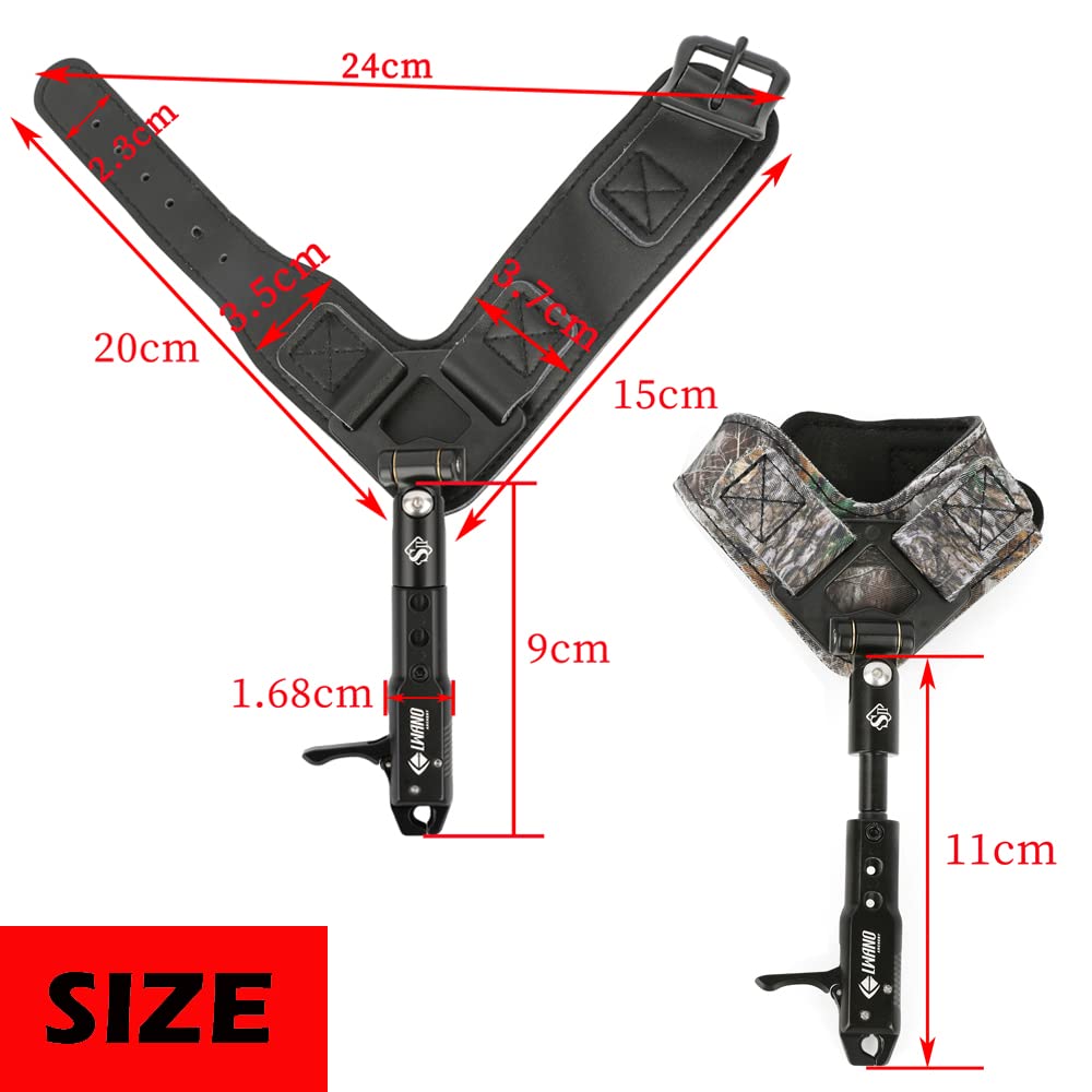 ZSHJGJR Archery Compound Bow Release Aids Trigger 360° Adjustable Wristband Release Aids for Adults Youth Kids Bow Hunting Shooting Accessories (Black #1)