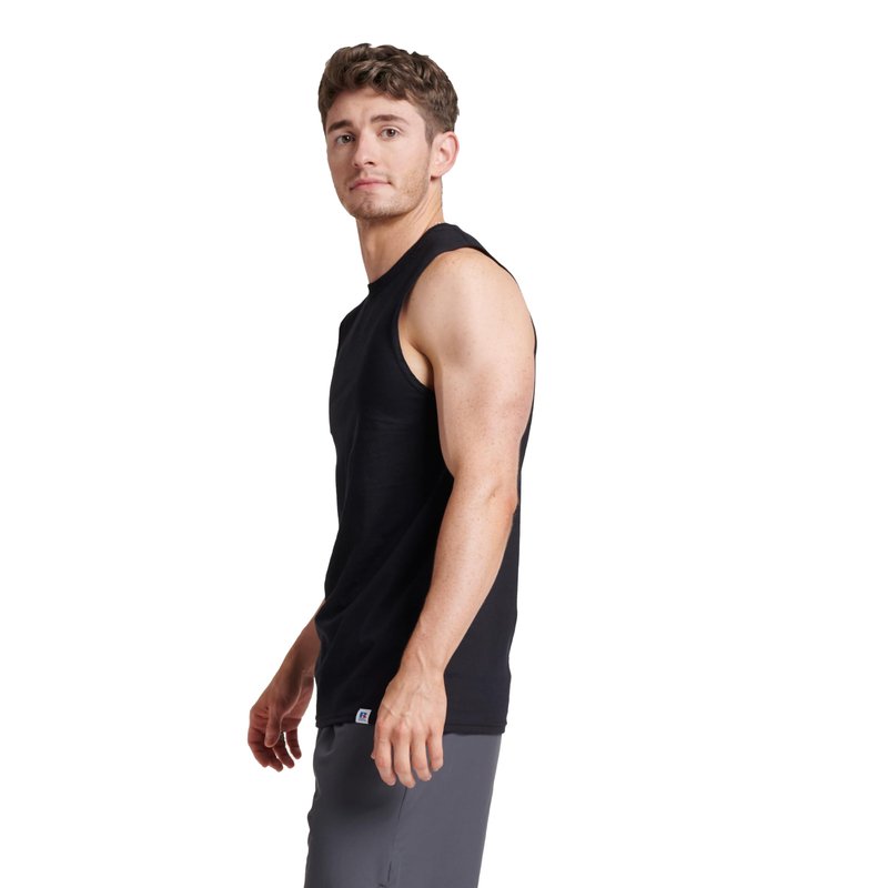 Russell Athletic Men's Cotton Basic Muscle,Basic J Navy,Medium
