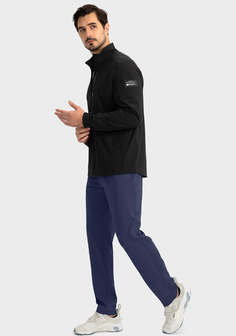 G Gradual Men's Sweatpants with Zipper Pockets Tapered Joggers for Men Athletic Pants for Workout, Jogging, Running (Navy, Medium)