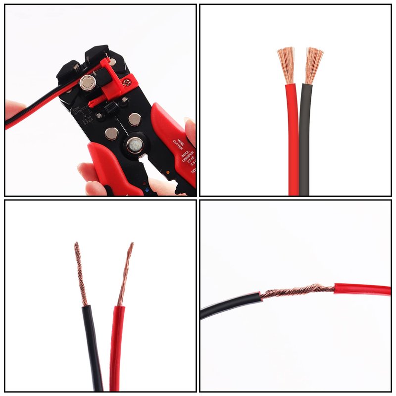 VIABRICO 12Gauge 100FT Electrical Wire Cable 2 Conductors Red Black Cable Hookup LED Lighting Strips Flexible Extension Cord 12AWG Copper Clad Aluminum 12V/24V DC 30.5M