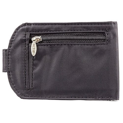 Big Skinny Women's RFID Blocking Taxicat Bi-Fold Slim Wallet, Holds Up to 25 Cards, Black