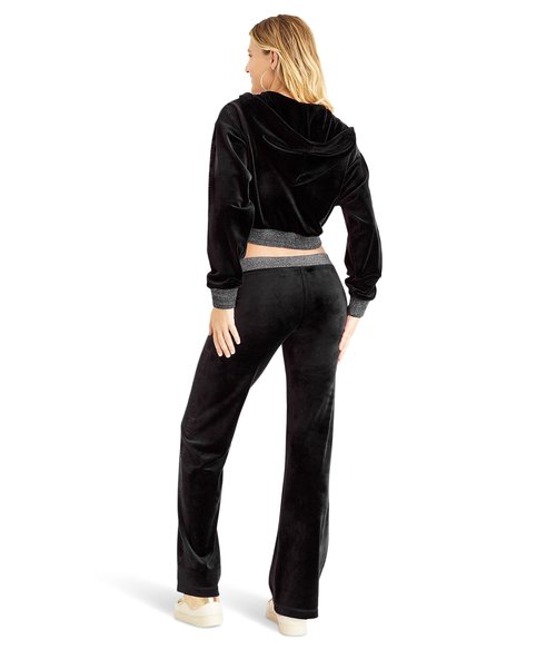 Juicy Couture Cropped Drop Shoulder Track with Arm Bling Liquorice LG
