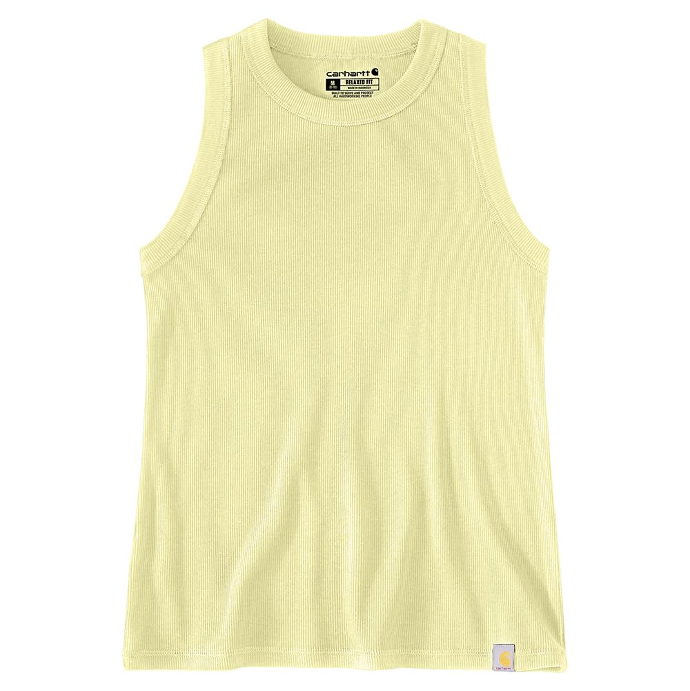 Carhartt Women's Tencel™ Fiber Series Fitted Ribbed Tank, Celestial Yellow, Large