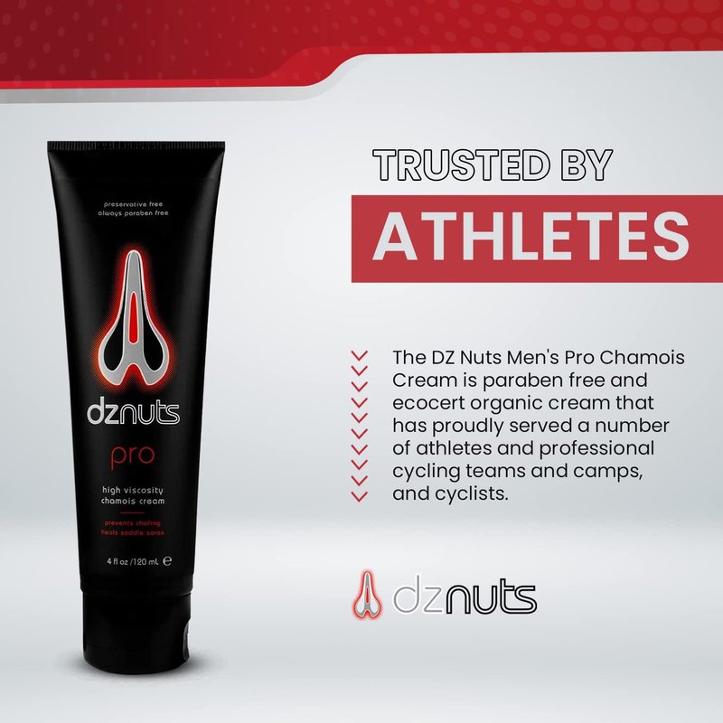 dznuts - Men's Pro Chamois Cream - Anti-Chafing for Saddle Sores, Thigh Friction, Skin Irritation - Cyclists, Runners, Triathletes 1 Pack + Towel