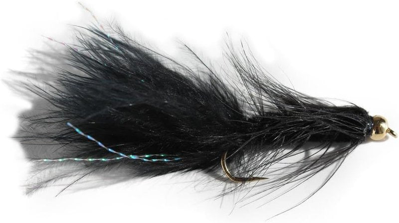Trout Fishing Flies - Woolly Bugger Black Assortment | 1 Dozen Premium Quality Flies