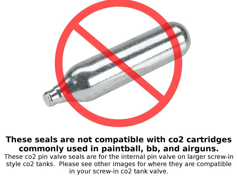 Captain O-Ring - CO2 Internal Pin Valve Seals for Screw-in Paintball Tanks - 9oz, 12oz, 20oz Tanks (5 Pack)
