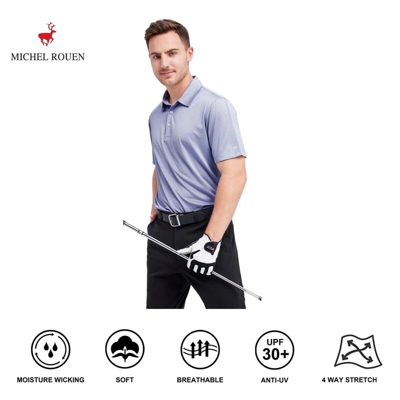 Golf Shirts for Men Dry Fit Moisture Wicking Casual Sport Short Sleeve Mens Golf Polo Shirts
