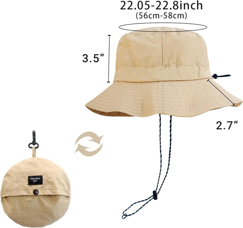 Packable Sun Bucket Hat - UV Protection, Waterproof & Lightweight | Ideal for Hiking & Outdoor Activities