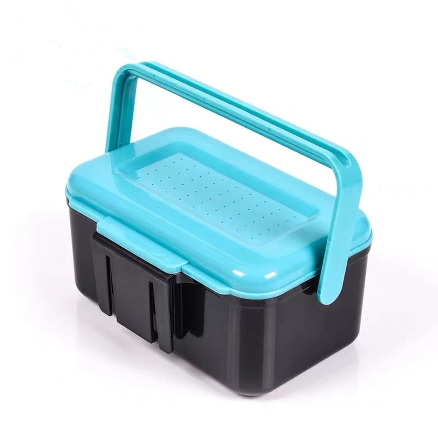 Comsnows 2PCS Worm Bait Holder, Bait Storage Box, Fishing-Accessories Boxes Storage Containers (Blue)