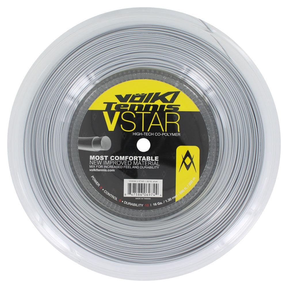 Volkl V-Star | Tennis Racquet String | Spin & Control | Smooth Finish Co-Polymer String