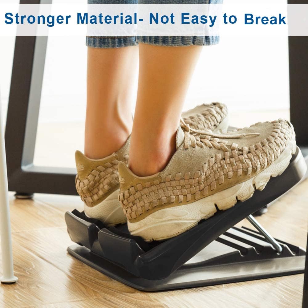 StrongTek Plastic Calf Stretch Board, Slant Board for Stretching, 5-Level Adjustable Incline, Durable ABS Material, Non-Slip Surface for Physical Therapy & Flexibility Training