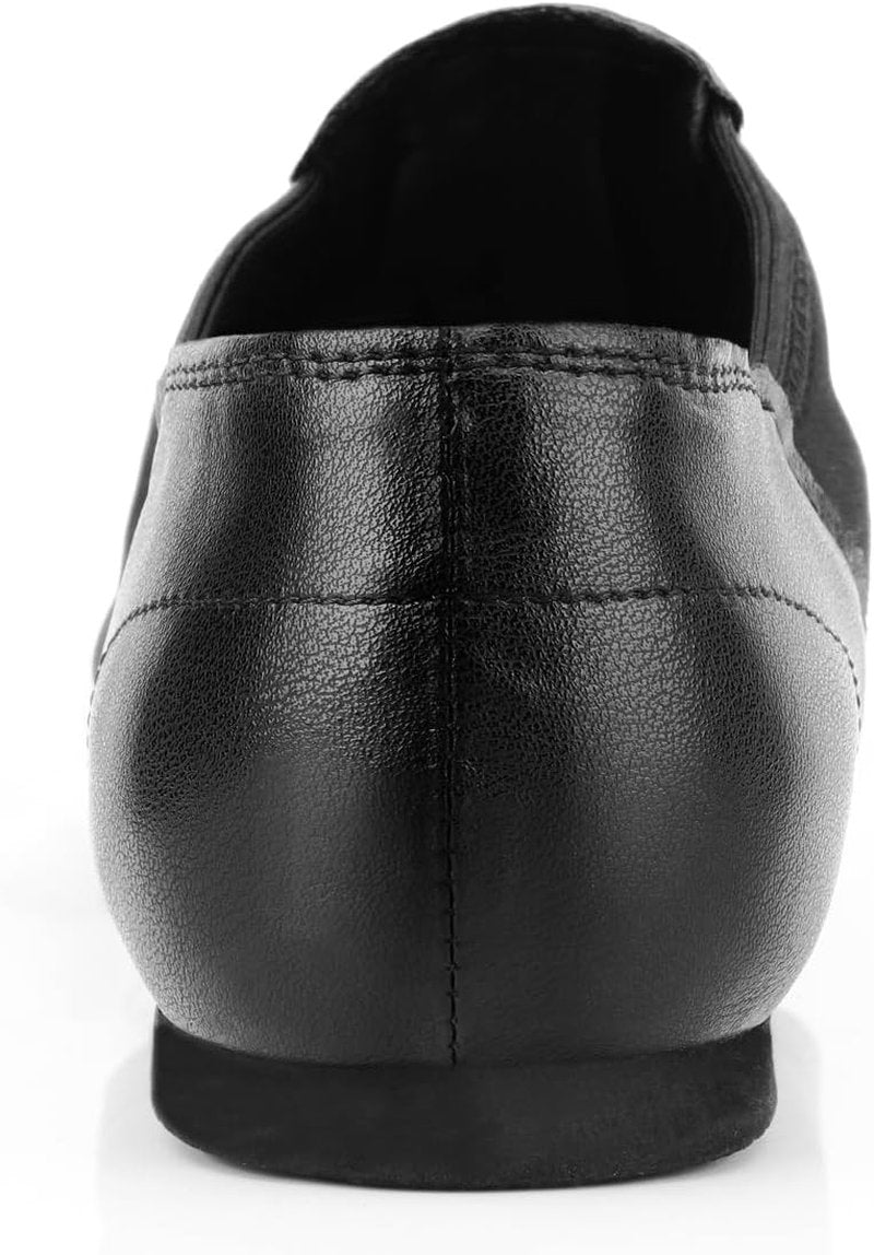 Keemi Black Jazz Dance Shoes for Girls & Boys | Non-Slip Leather Kids' Footwear