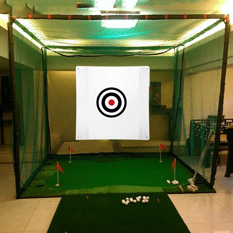 ASENVER 58" x 58" Golf Target Cloth - Hitting Practice Target for Indoor/Outdoor Training (White)