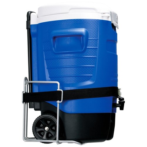 Igloo 5 Gallon Wheeled Portable Sports Cooler Water Beverage Dispenser with Flat Seat Lid, Blue, Model Number: 42256