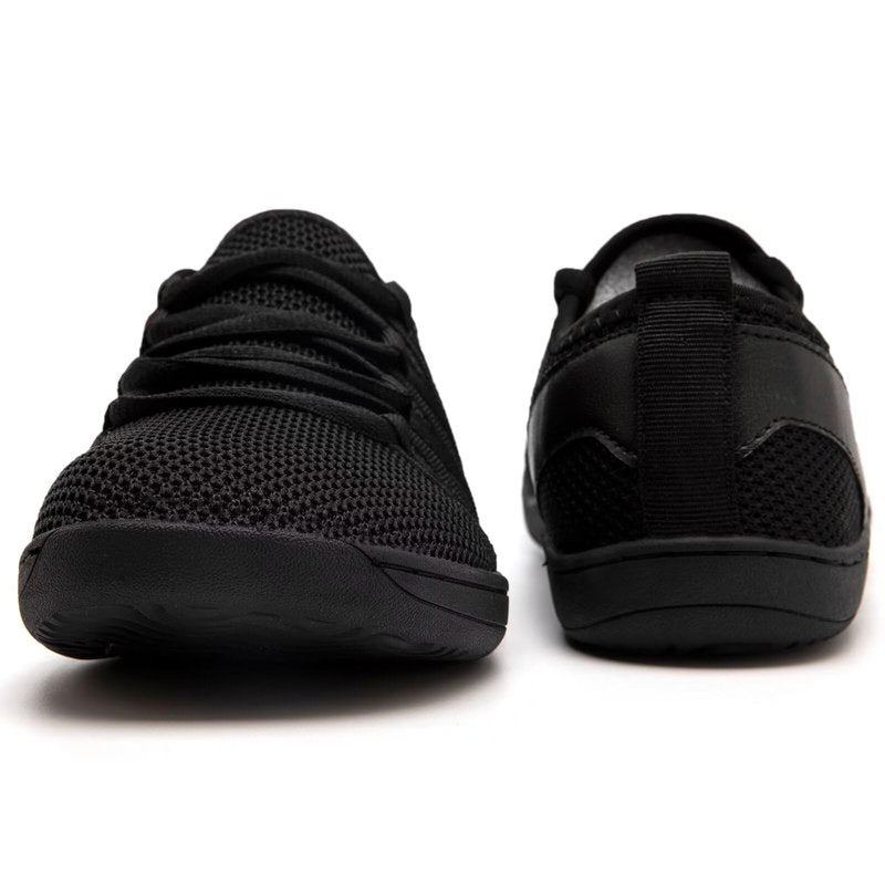 Linenghs Barefoot Shoes Women Fashion Sneakers Minimalist Wide Width Toe Box Zero Drop Size 8 Ladies Comfortable Soft Stretch All Black 39
