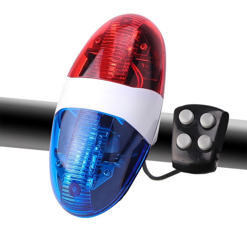 ESTIQ Bike Horn - 6 LED Cycling Horn with Siren & Police Sound, Waterproof Bicycle Safety Light