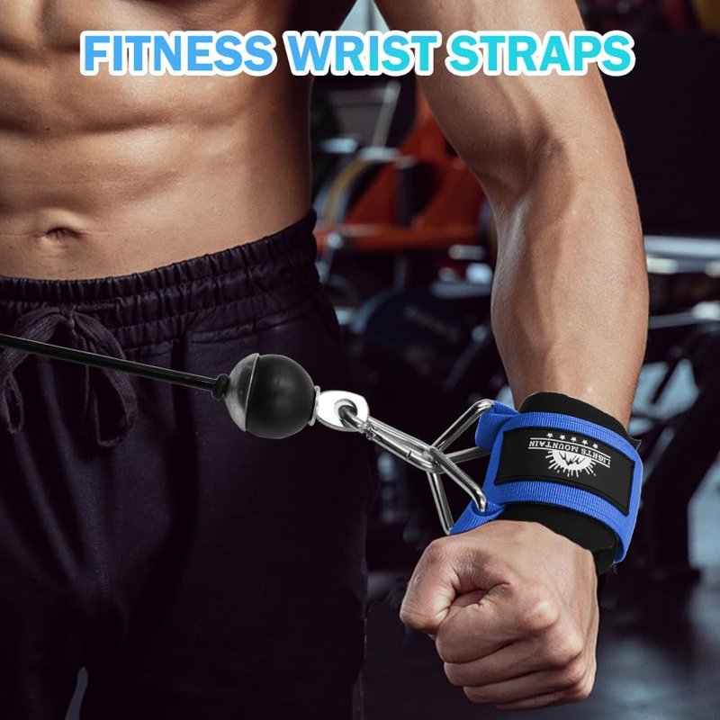 Wrist Cuffs for Cable Machines - Padded Adjustable Straps for Strength Training | Ideal for Lateral Raises & Tricep Pushdowns