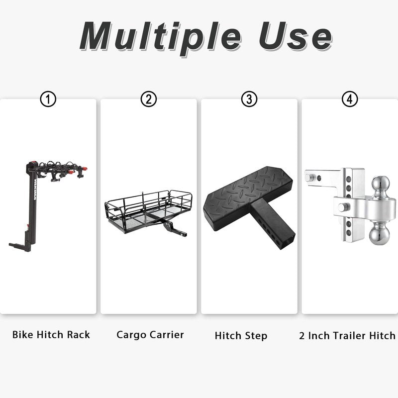 CZC AUTO 2" Hitch Wall Mount Bike Rack Hitch Wall Mount, Hanging Garage Organizer, Bicycle Hitch Receiver Storage, Holds up to 200 lbs