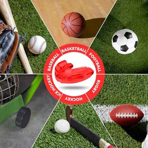 2Pcs Sport Mouth Guard Youth Adult, Mouthguard for Braces, MouthGuard for Braces for Sports, No Boil Mouth Guard, Soft, Football, Jujitsu and Karate