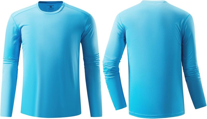 Men’s Long Sleeve T-Shirts - UPF 50+ Sun Protection, Quick-Dry Workout | 1 Pack/6 Pack Options