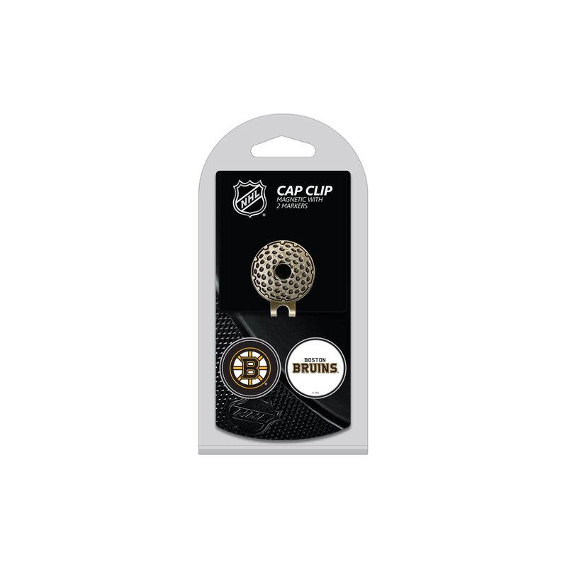 Team Golf NHL Boston Bruins Cap Clip With 2 Golf Ball Markers Golf Cap Clip with 2 Removable Double-Sided Enamel Magnetic Ball Markers, Attaches Easily to Hats