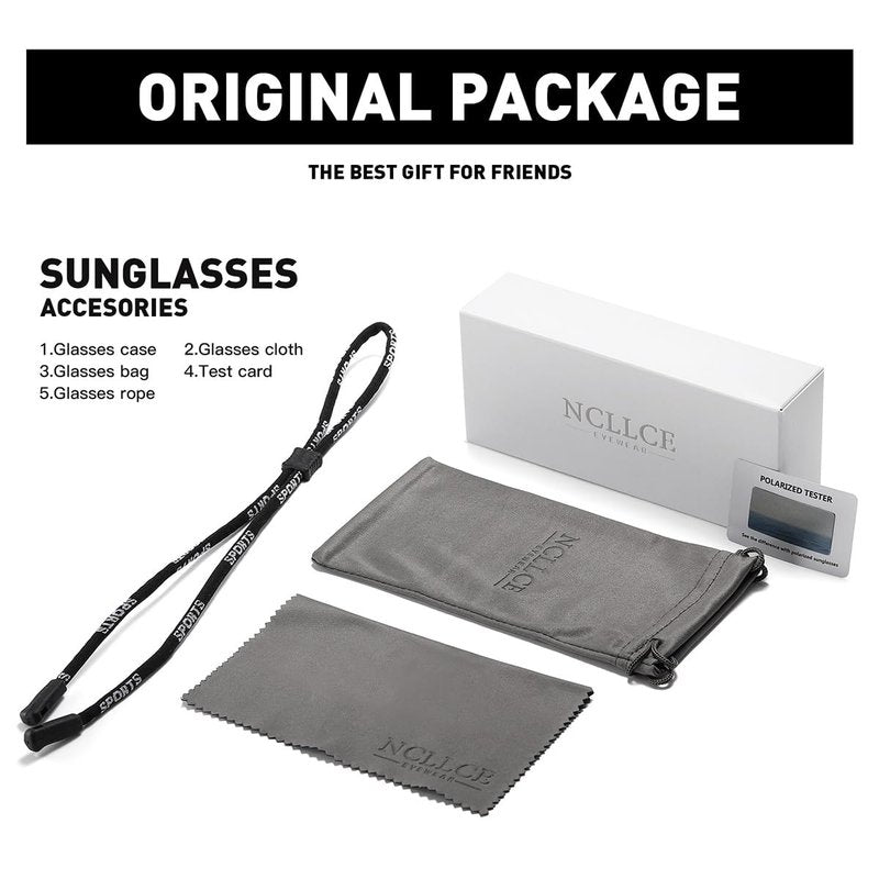 NCLLCE Polarized Sport Sunglasses for Men Women Fishing Driving Cycling Running UV Protection