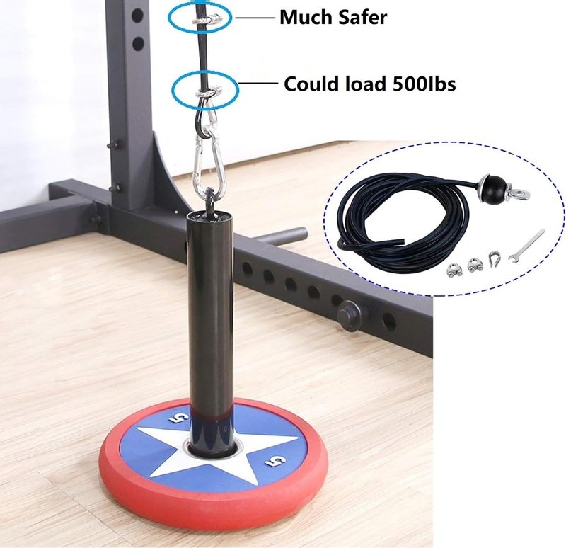 AIKESIWAY Adjustable Fitness Pulley Cable,Replacement Cable Machine Accessories,Cable Pulley Attachments for Gym -Thick 5mm(0.2inch) Heavy Duty Steel Wire Rope for Home Gym Cable (138 inches)