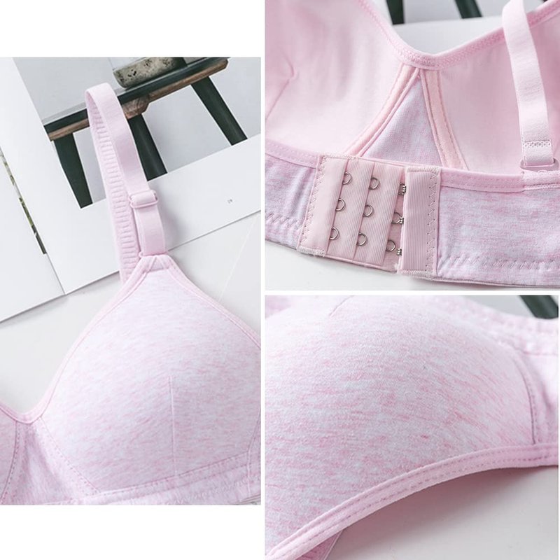ABTRAV Teen Girls Bras Cotton Breathable Underwear Wire Free Training Bralette Sports Bra for 12-18 Years