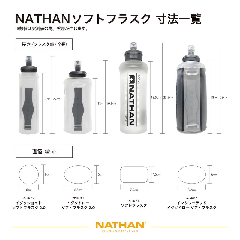 Nathan Insulated Soft Flask, Soft Flask Running Bottle, Hydration Insulated Water Bottle for Hiking, Walking, Exercise, Fits in Vests, 18oz